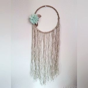 Boho style wall hanging dream catcher macrame decor "Plain Jayne"